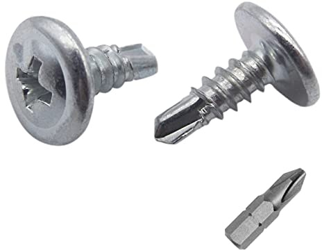 Marcopol Lot de 700 vis cruciformes en acier zingué 4,2 x 13 mm, tête de réglage modifiée, vis auto-foreuse pour tôle, autotaraudeuse (700, 4,2 x 13 mm), Argenté.