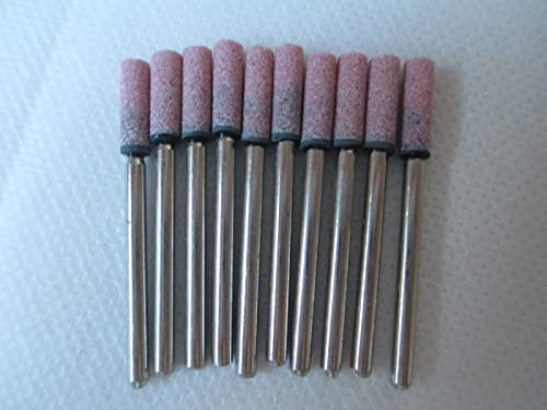 10x Chain Saw Sharpening Stone 3mm Shank 3mm Head Dia Grinding Stone Round Tip