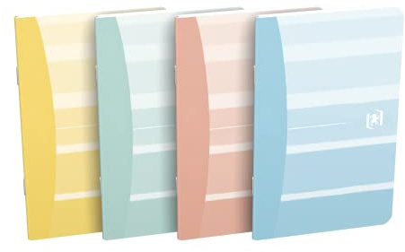 Oxford Notizheft 9 x 14 cm, liniert, 30 Blatt, 4 Farben, 10 Stück, 400154315