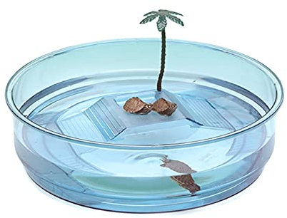SERUMY Aquarium Schildkröten Schildkröte-Tank Acryl Wasserschildkröte Zuchtkasten Zuchtbox Kunststoff Wasserschildkröte Tank Trocknungsplattform Amphibiösen Tank Aquarien