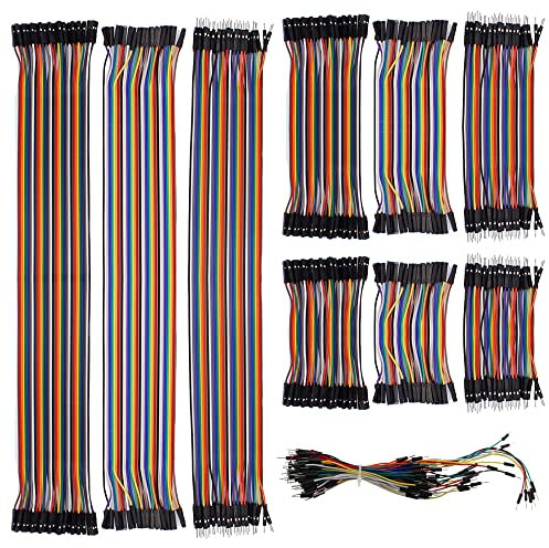 Xiatiaosann 425pcs Multicolored Breadboard Wires Jumper Kit, 2.54 40Pin 30cm 20cm 10cm Jumper Cables Male to Male, Female to Female, Male to Female, With M to M Jumper Wires