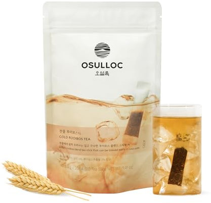 OSULLOC Cold Rooibos Tea, Caffeine Free Rich rooibos blend, Stick-Type in Pouch Package 20 count, 1.41 oz, 40g