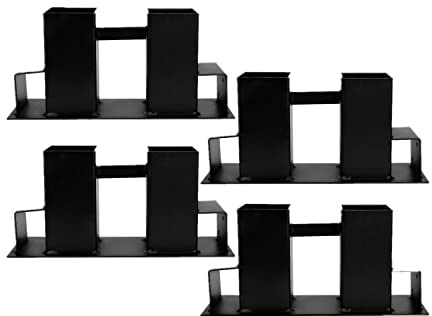 Joparri Holzstapelhilfe, Metall Holzstapelhalter, Stabile Brennholz Lagerregal, für Innen und Außen Brennholz Kaminholzregal (Schwarz), 4 Stück