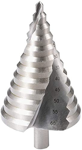 Stufenbohrer, 6–60 mm, 12,5 mm Schaft, 4241 HSS-Spiralnutbohrer für Holz, Kunststoff, dünnes Blech