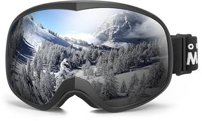 OutdoorMaster Owl Occhiali da sci per bambini OTG, Occhiali da snowboard anti-nebbia per bambini, 100% protezione UV