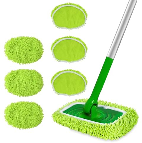 Bodenwischer Feuchte Bodentücher für Swiffer 6 Stück Feuchte Tücher Nachfüllpack Reinigungstücher für Swiffer Ihre Böden Sauber Halten Grün