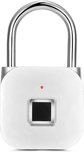 ARTSZY Cerradura inteligente con huella dactilar, sin llave, USB, recargable, for puerta, equipaje, bolsa, candado de seguridad antirrobo con huella dactilar