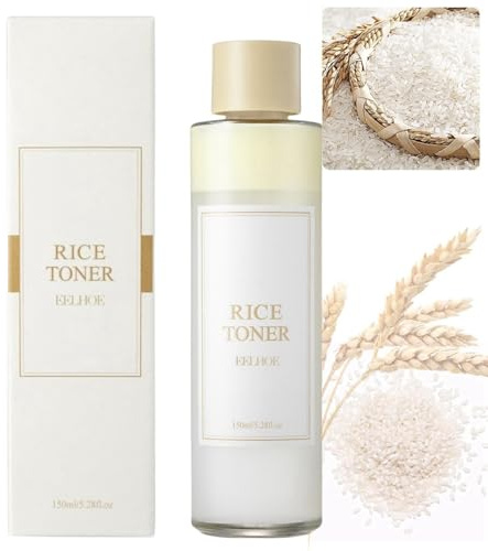 Rice Water Toner, 150ml Natural Moisturizer Glow Essence, Hydrating & Moisturizing Rice Extract for Deep Face Hydration