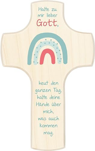 Fritz Cox Holzkreuz Halte zu mir lieber Gott 18cm|grün