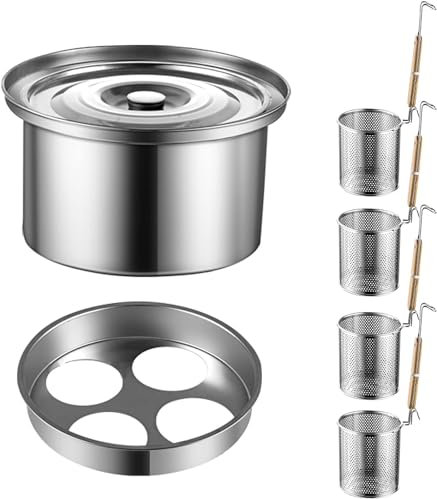 ANSNOW Olla para Pasta con Colador, Olla para Pasta Comercial, Olla para Pasta de Acero Inoxidable, Olla para Cocinar Fideos con 3/4 Orificios para Estufas de Gas Y Horno Eléctrico/sin Mango/40-B