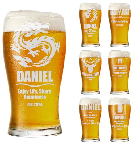 YINYIFANS Jarra de Cerveza Personalizada - Regalo Único para Hombres, Amantes de la Cerveza, Papás, Maridos - Ideal para el Día del Padre