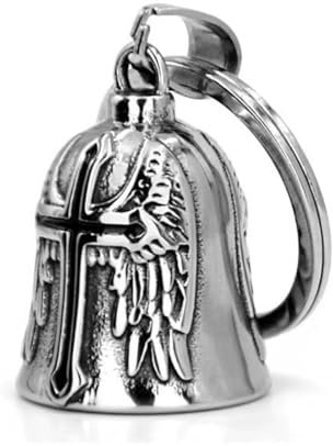 AFCJLTO Llavero Moto Campana del Guardián Personalizado | Amuleto Protección y Suerte | Motocicletas, Vehículos Eléctricos, Bicicletas, Coches | Anillo Colgante | 1 Pieza