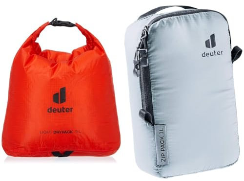 deuter Light Drypack 5 Packsack & Zip Pack 1 Packtasche, Tin
