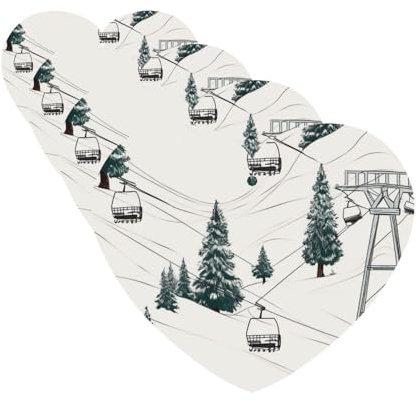 Lot de 4 désodorisants à suspendre pour voiture, cartes parfumées en forme de cœur, tablettes d'aromathérapie, remontées mécaniques avec sapin, désodorisant de voiture pour intérieur de voiture,