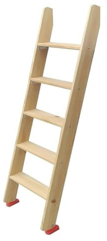Holzleitern for Hochbetten mit Hakenhalterung und Anti-Rutsch-Füßen, rutschfeste Bettleiter aus Holz, Leitern for Etagenbetten im Hochbett, Trittleiter aus Massivholz, einfache Montage(100cm(3 steps))