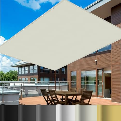 Vela Ombreggiante 4 x 6 m Impermeabile Rete Ombreggiante Protezione Solare per Balcone per Esterno, Giardino e Terrazza, Piscina, bianco