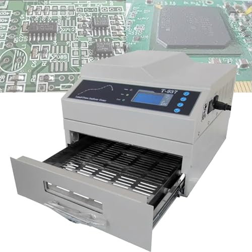 VNATWGOO Four De Refusion Professionnel 110 V/220 V, Station De Soudage par Refusion Infrarouge 2300 W/3300 W, Chauffage De Soudage Infrarouge Automatique, Machine De Soudage à Air Chaud,T937-110V