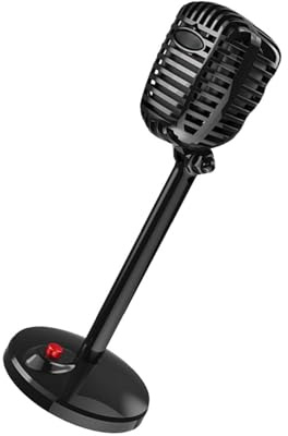 DOITOOL USB Computer Microphone Rotating Plug and Play Black Microphone | Omnidirectional Pickup, Non-slip Base Control, 2m Cable, Plastic Build, 9*7mm Speaker Size