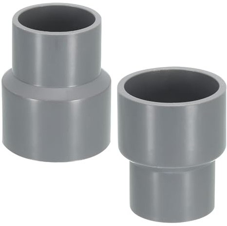 Jiavlyx 2 Pezzi Raccordo Tubo Riduttore in PVC, 90 * 75mm Accoppiatore Tubo Dritto in PVC, DWV Tubo Raccordo Giunto Connettori, Per Lista Acqua Di Fognatura Domestica