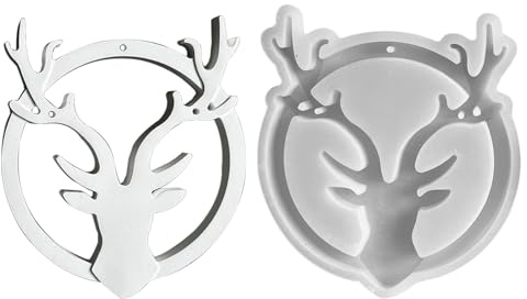 Erconsso Stampo In Silicone Per Alce | In Silicone Per Testa Di Cervo Con Corna Per Gesso - Stampo Animali Antiadesivo Semplice Distacco per Artigianato Resina Epossidica Sabbia Ciniglia Decorazione