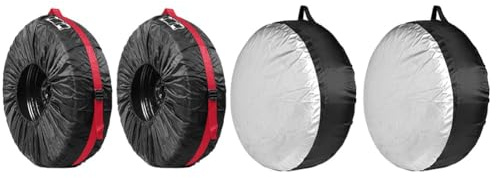 Wodsty 4-teiliges Reifen-Aufbewahrungsbeutel-Set mit Griffen für 48,3-58,4 cm Reifen, wasserdicht und staubdicht für Autos, LKWs, SUVs und Anhänger