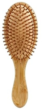 Cepillo de bambú grande ovalado – Cepillo de pelo de madera natural con efecto de masaje para hombre y mujer, cepillo antiestático para desenredar pelo largo, rizado y fino, cuidado sostenible del