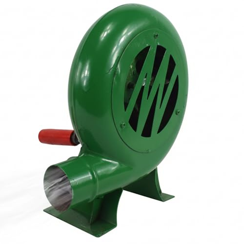 Bemonew Souffleur de bois portable 8W à manivelle pour barbecue cheminée forge camping et allumage de poêle. Idéal pour allumer un feu en extérieur (grillades cheminée forge etc.).