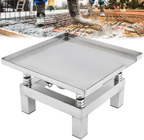 Concrete Vibration Table, Stainless Steel 35×35Cm Mini Vibrating Test Bench, 3000Rpm Electric Concrete Shaker Platform for Removing Air Bubbles & Improving Compaction