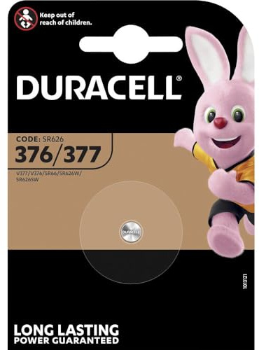 Duracell Specialty 377 Silberoxid-Knopfzelle 1,55 V, 1er-Packung (SR66 / SR626 / V377 / V376 / SR626W / SR626SW) entwickelt für die Verwendung in Uhren, Taschenrechnern und medizinischen Geräten