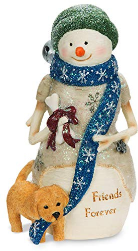 Pavilion Gift Company The Birchhearts Friends Forever Snowman Figurine with Puppy, 4.5, White