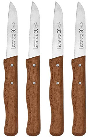 May universalknivset Solingen rostfritt stål äkta trä 4-pack
