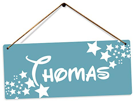 Blue Personalised Disney Name Door Sign – Twine | Printed Metal Wall Sign Plaque