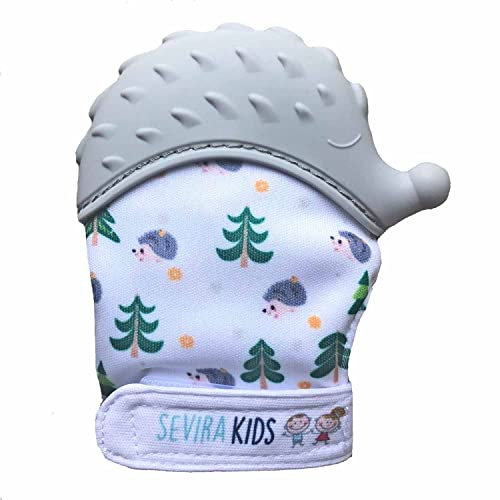 Sevira Kids - Beißhandschuh aus lebensmittelechtem Silikon, Igel