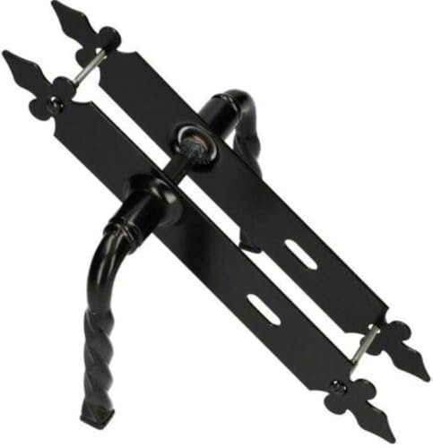 KOTARBAU Poignée de porte 72 mm BB - Poignée de porte - Garniture de porte - Garniture de porte décorative - Noir - Universel - Pour l'intérieur et l'extérieur - En fer forgé - Anti-rouille