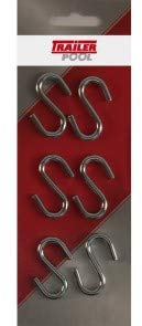 Trailer Pool 6X S-Haken, Stahl verzinkt, L 40 mm, Stärke 3,8 mm