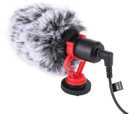 PULUZ Professional Interview Condenser Video Shotgun Microphone with 3.5mm Audio Cable for DSLR & DV Camcorder, for iPhone/Andoid Smartphone, Canon Nikon Sony Camera Camcorders