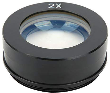 EVTSCAN 2.0X Objectif métallique et en Verre à Monture C, diamètre de Connexion M42x0,75, Accessoire pour caméra de Microscope Industriel (adapté aux objectifs à Monture C)