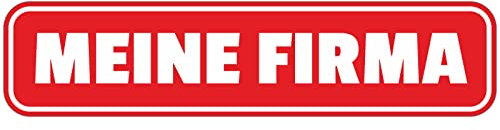 Magnetschild selbst beschriften gestalten Autoschild magnetisch 30x7cm (1 Stück, rotes Schild, Rahmen weiß)