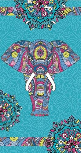 Miracle Home. Toalla Microfibra Elefante, 100% Poliéster, 95 X 175 Cm. 11828
