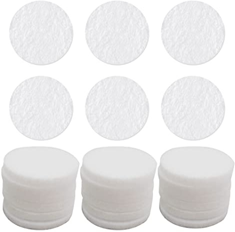 Julie Wang 100PCS 30mm White Round Aromatherapy Refill Pads Humidifier Scent Diffuser Replacement Pads for Essential Oil Locket Necklace Diffuser Felt Pads