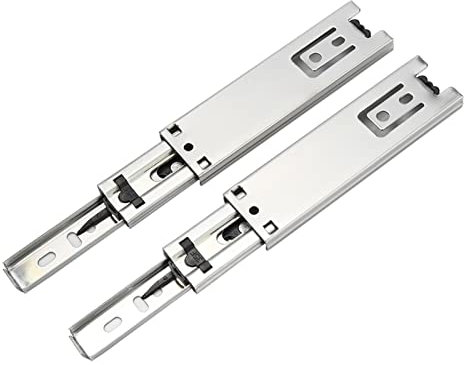 2 Piece Mini Drawer Slides, 5 inch Short Soft Close Ball Bearing Runners, Full Extension Side Mount for Cupboard Cabinet Furniture