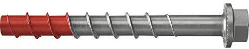 fischer UltraCut FBS II 8x100 50/35 US Sechskant aus Edelstahl, leistungsstarke Betonschraube mit gehärteter Spitze, für Außen- & Nassbereiche, zur sicheren Befestigung in Beton, 50 Stk.