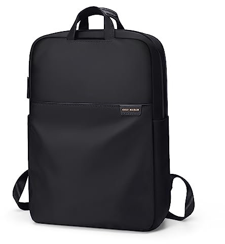 GOLF SUPAGS Rucksack Damen Klein Laptop Rucksack Herren für Laptop 13.3 Zoll Reiserucksack Handgepäck Tasche Cityrucksack mit Laptopfach für Büro, Freizeit Arbeit, Schwarz