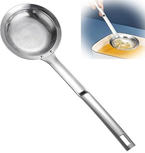 Filtro de rejilla de acero inoxidable, espumadera de acero inoxidable, espumadera de espuma, colador de cocina, colador de acero inoxidable, filtro de malla fina, filtro para skims Fat Scum (33,3 x