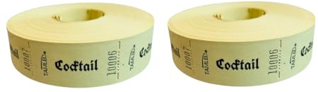 TAMLED Bonrolle COCKTAIL 2x1000 Abrisse perforiert fortlaufend nummeriert