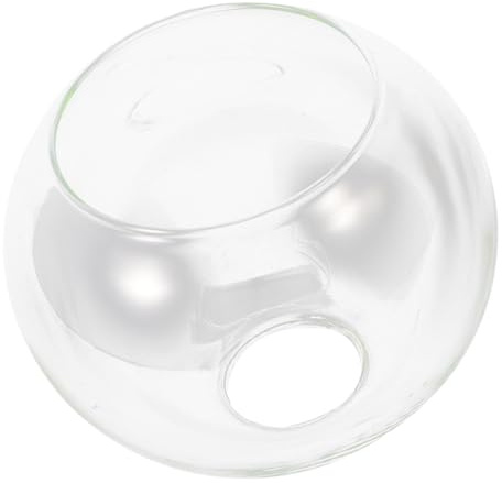 Artibetter 20Cm Clear Glass Lamp Shade Replacement Double Hole Globe Lamp Shade for Pendant Light Decorative Ceiling Light Cover for Hallway Living Room Bedroom