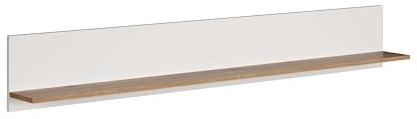 trendteam smart living - Vitoria - Wandregal - Weiß Matt/Evoke Eiche - Bücherregal für Wohnzimmer, Arbeitszimmer oder Flur - (BxHxT) 170 x 25 x 18 cm - Moderne Bücherleiste