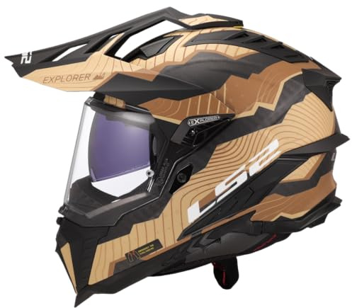 LS2, Motocross-Helm Explorer Carbon Trick Matt Brown Sand, L