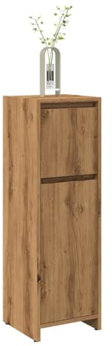 Myheimly Badschrank mit 2 Fächern 1 Schublade 1 Tür Midischrank Badschrank Badregal Badmöbel Schrank Badezimmer Regal Artisan-Eiche 30x30x95 cm Holzwerkstoff