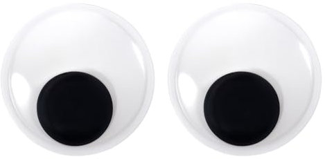 JJUNW 2 Stück Wackelaugen Selbstklebend Groß, 15 cm Kulleraugen Runde Wackelaugen zum Basteln Kunststoff Wackelaugen Groß für Partydekorationen Kühlschranktür Auto Klassenzimmer Dekorationen